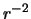 $r^{-2}$