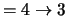 $=4\rightarrow3$