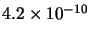 $4.2\times10^{-10}$