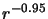 $r^{-0.95}$