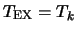 $T_{\rm EX}=T_k$