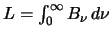 $L=\int^\infty_0 B_\nu \, d\nu$