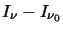 $I_\nu-I_{\nu_0}$