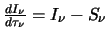 $\frac{dI_\nu}{d\tau_\nu}=I_\nu-S_\nu$