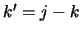 $k'=j-k$