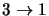 $3\rightarrow1$