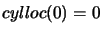 $cylloc(0)=0$