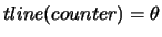 $tline(counter)=\theta$