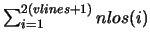 $\sum_{i=1}^{2(vlines+1)}nlos(i)$