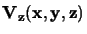 $\displaystyle {\bf V_z(x,y,z)}$