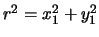 $r^2=x_1^2+y_1^2$