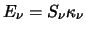$E_\nu=S_\nu\kappa_\nu$