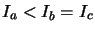 $I_a<I_b=I_c$