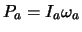 $P_a=I_a\omega _a$