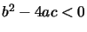 $b^2-4ac<0$