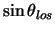 $\sin \theta_{los}$