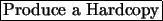 \fbox{Produce a Hardcopy}
